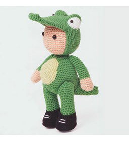 Krokodil gemaakt van Scheepjes Catona 25 en 10 gram