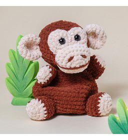 Kroeltje Aapje Alex gemaakt van Scheepjes Little Darling