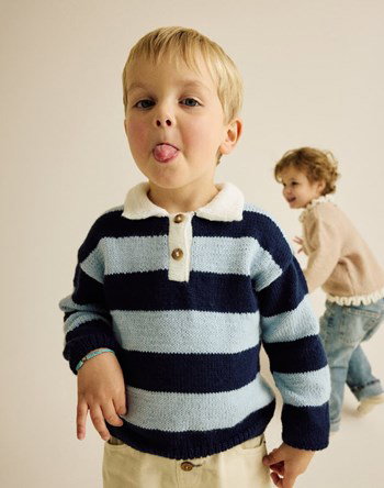 kindertrui met strepen en polokraagje Sohan