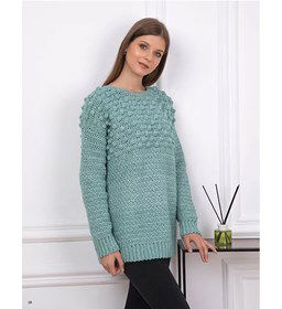 Bobble Top Jumper gemaakt van Scheepjes Stone Wash XL en XL Minerals