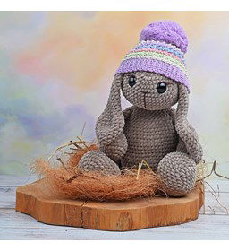 Gehaakt Winter Konijn gemaakt van Durable Velvet