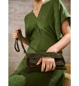 handtas met schouderband gemaakt van Lana Grossa Glamour