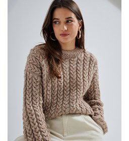 Damestrui met dik kabelpatroon