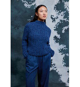 Trui met turtle neck gemaakt van Lang Yarns Suri Alpaca