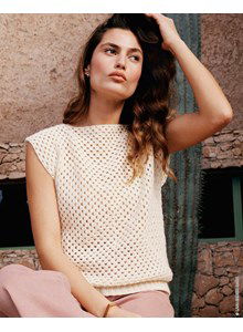 Topje met rechte hals