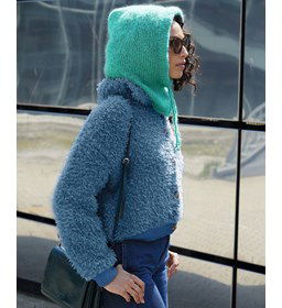 Vest met reverskraag gemaakt van Phildar Phil Irlandais