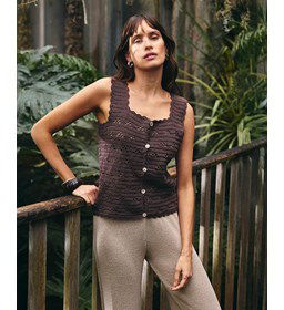 Zomerse damestop gemaakt van Phildar Phil Perle 5