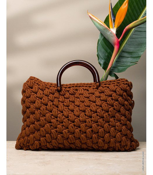 Haakpatroon tas in noppenpatroon