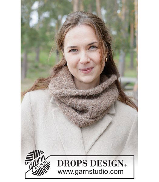 Breipatroon Zachte gebreide col van fluffy alpaca garen