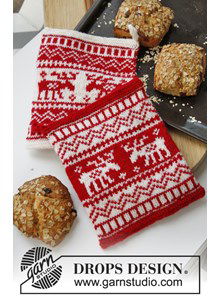 Gebreide pannenlap voor Kerst