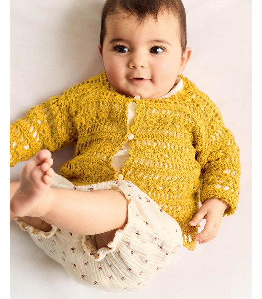 Haakpatroon babyvestje in open haakwerk