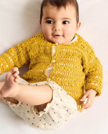 babyvestje in open haakwerk