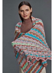 Omslagdoek met gerimpelde rand