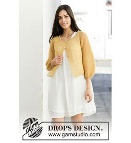 Dames vest gemaakt van Drops Kid Silk