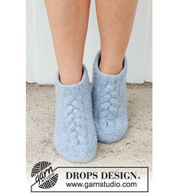 Sloffen met kabel gemaakt van Drops Alaska