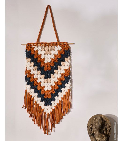Haakpatroon wandhanger met franjes