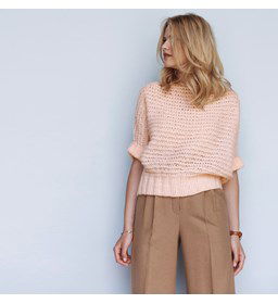 Trui met korte mouwen gemaakt van Phildar Phil nuage