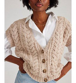 Vest in ajourpatroon gemaakt van Phildar Phil Caresse