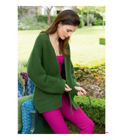 Vest gemaakt van Lang Yarns Malou Light uni en color