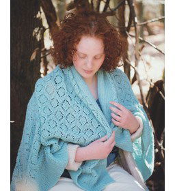 Vierkante omslagdoek in ajourpatroon. gemaakt van Durable Soqs