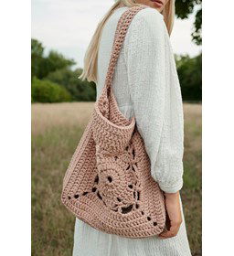 Schoudertas gemaakt van Haaknaalden