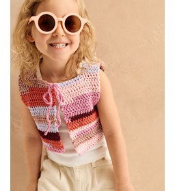 bodywarmer met strikkoordje gemaakt van Handwerk accesoires