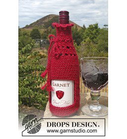 Gehaakte flessenhoes gemaakt van Drops Nepal