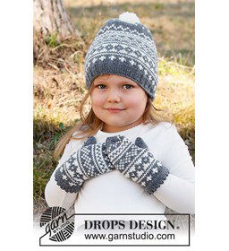 Kindermuts en wanten gemaakt van Drops Merino extra fine