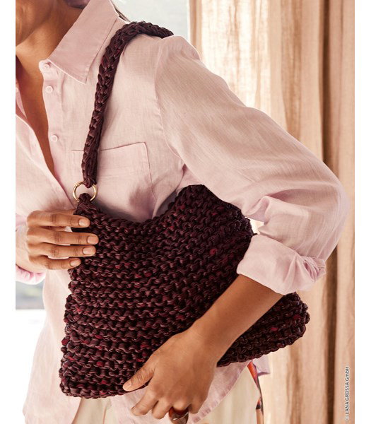 Breipatroon tas in ribbelpatroon