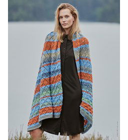 Grote omslagdoek gemaakt van Lana Grossa Gomitolo Tosca