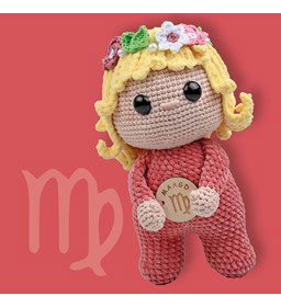 Sterrenbeeld pop Maagd Milou gemaakt van Kralen