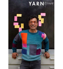 Herentrui met vierkante en rechthoekige blokken gemaakt van Scheepjes Merino soft