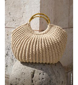 Tas in ribbelpatroon gemaakt van Tassen maken