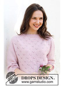 Damestrui Pink Peony Sweater met kantpatroon