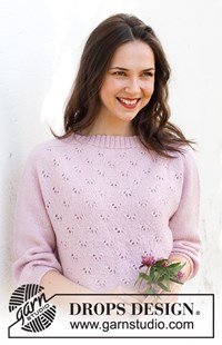 Damestrui Pink Peony Sweater met kantpatroon