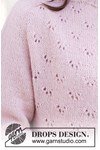 Breipatroon Damestrui Pink Peony Sweater met kantpatroon van andere kant