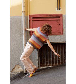 Damesshirt met rechte hals gemaakt van Lang Yarns Paradise