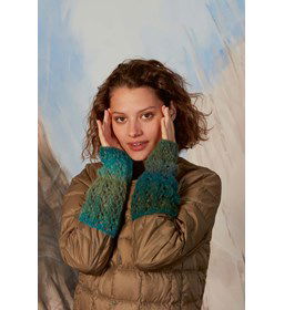 Polswarmers met fantasiepatroon gemaakt van Lang Yarns Orion