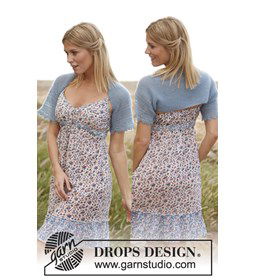 Gebreide kleine bolero gemaakt van Drops Kid Silk