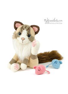 Ragdoll poes met muisjes