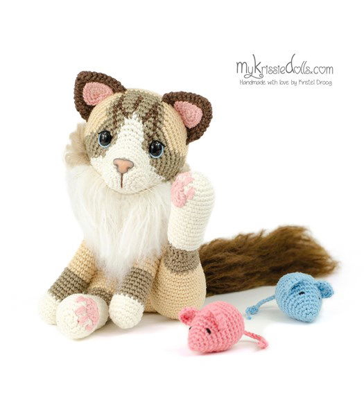 Haakpatroon Ragdoll poes met muisjes