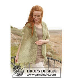 Gebreide sjaal gemaakt van Drops Kid Silk