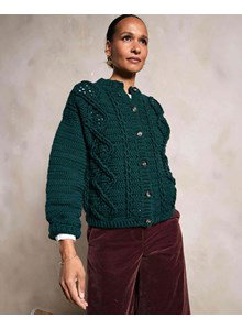 damesvest Agatha met kabelpatroon