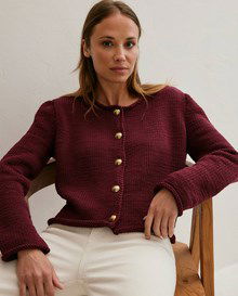 Vest met gerolde randen