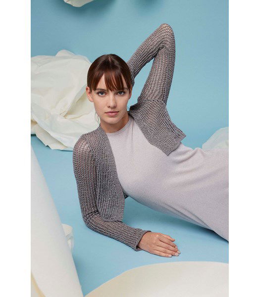 Breipatroon Bolero Kristel in doorschijnend breipatroon