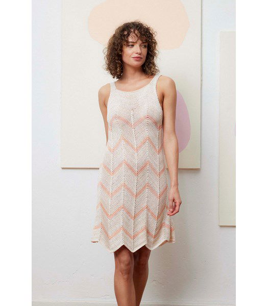 Breipatroon Zomerjurkje Elaine met zigzagpatroon