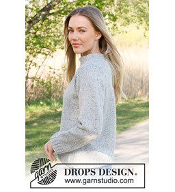 Damestrui met raglanmouwen gemaakt van DROPS Soft Tweed