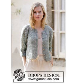 Damesvest gemaakt van Drops Brushed Alpaca Silk