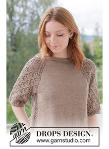 zomertrui met raglan en kantpatroon