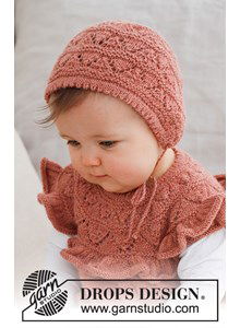 Babymuts met kantpatroon